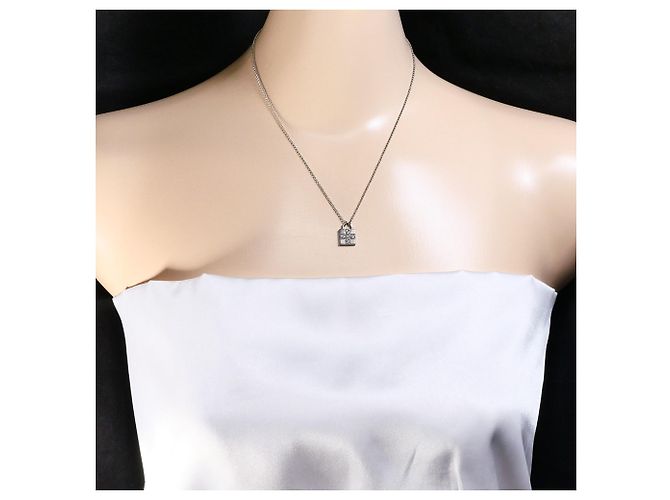 Autre Marque 18K White Gold Diamond Necklace Golden - view 6