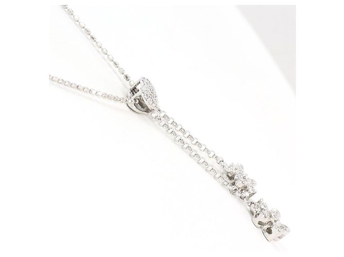 Autre Marque Collar elegante de oro blanco de 18K y diamantes Dorado - vista 2