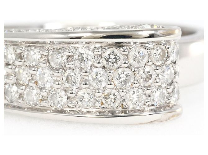 Autre Marque Ehering aus 18K Weißgold mit Diamant Golden - Ansicht 2