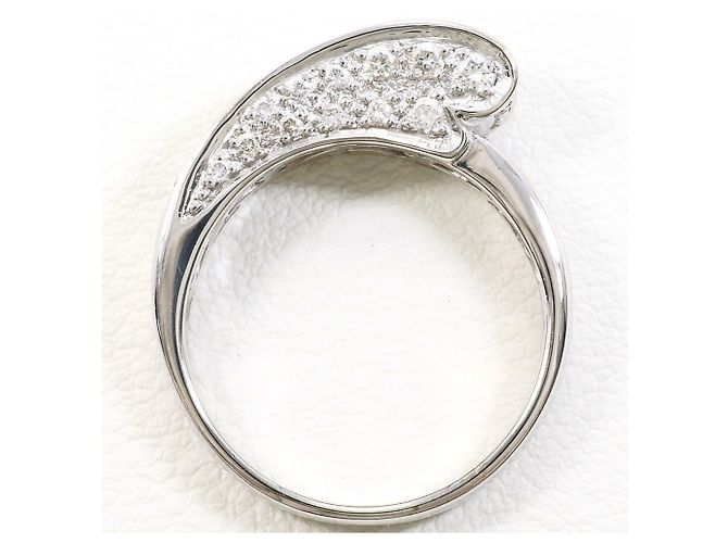 Autre Marque Ehering aus 18K Weißgold mit Diamant Golden - Ansicht 3