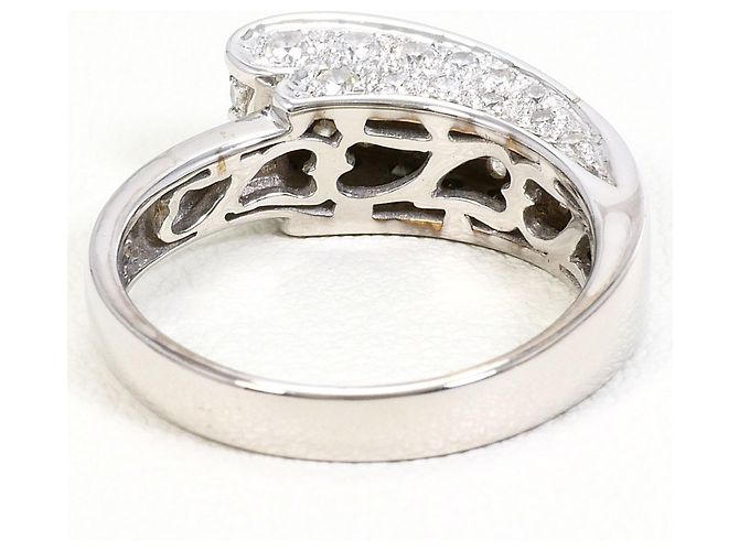 Autre Marque Ehering aus 18K Weißgold mit Diamant Golden - Ansicht 4