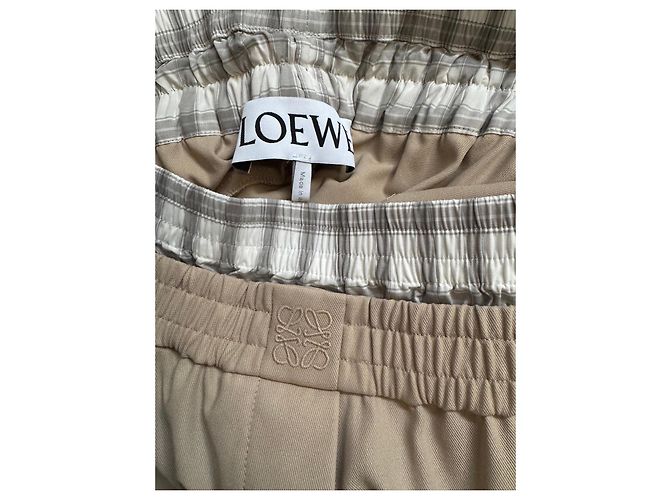 Loewe Beige Cotton Wide-Leg Trousers - view 12