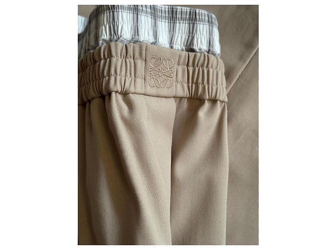 Loewe Beige Cotton Wide-Leg Trousers - view 13