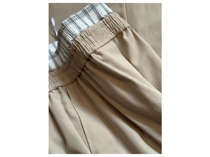 Loewe Beige Cotton Wide-Leg Trousers - view 14