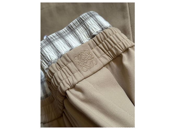 Loewe Beige Cotton Wide-Leg Trousers - view 16
