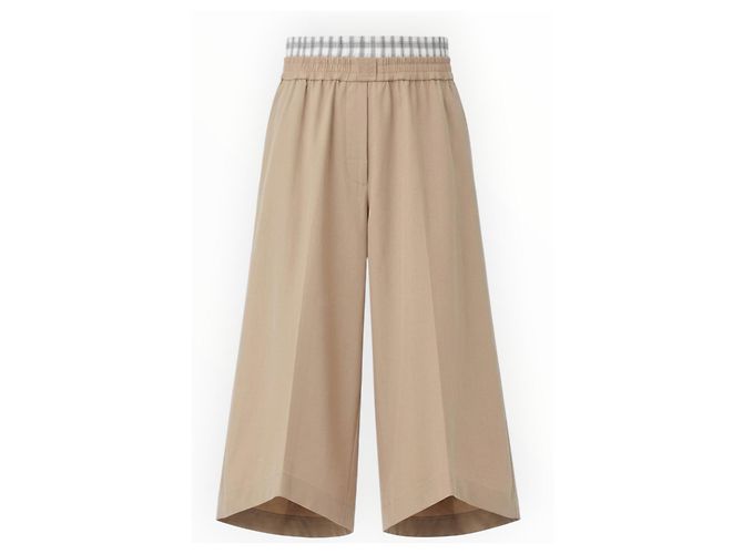 Loewe Beige Cotton Wide-Leg Trousers - view 19