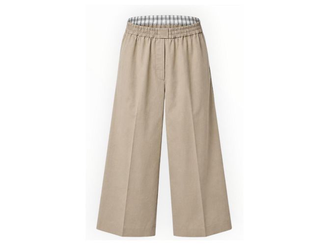 Loewe Beige Cotton Wide-Leg Trousers - view 5