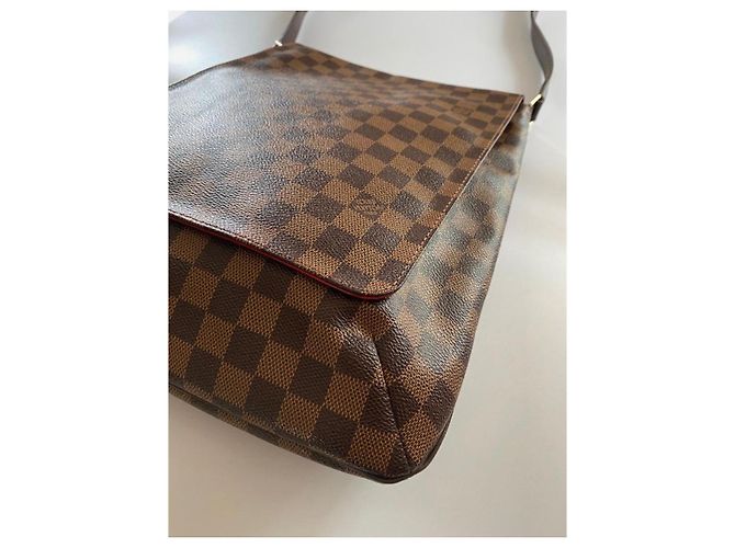 Louis Vuitton Damier Ebene Musette Schultertasche Braun - Ansicht 2