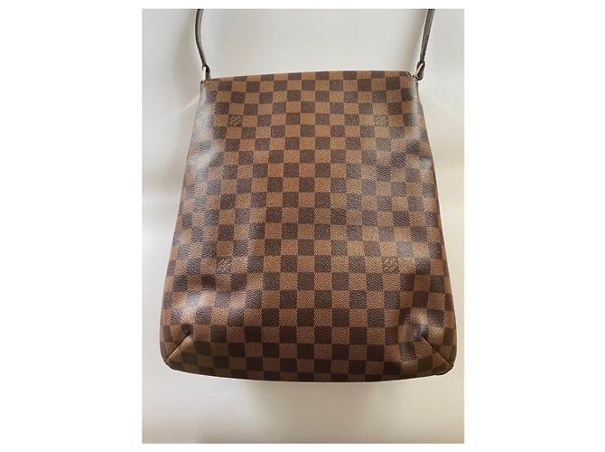 Louis Vuitton Damier Ebene Musette Schultertasche Braun - Ansicht 8