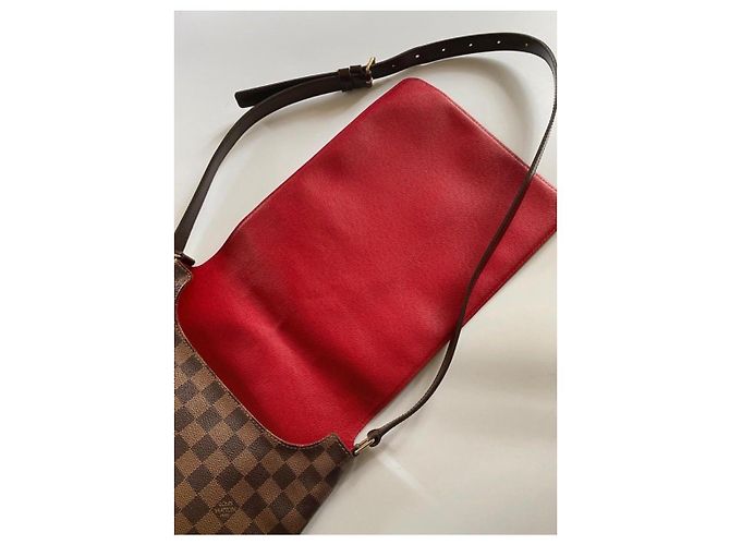 Louis Vuitton Damier Ebene Musette Schultertasche Braun - Ansicht 9