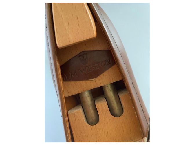 J.M. Weston brown leather loafers - view 10
