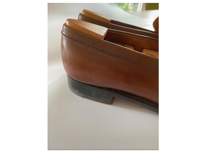 J.M. Weston brown leather loafers - view 14