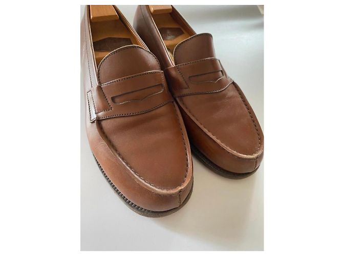 J.M. Weston brown leather loafers - view 16