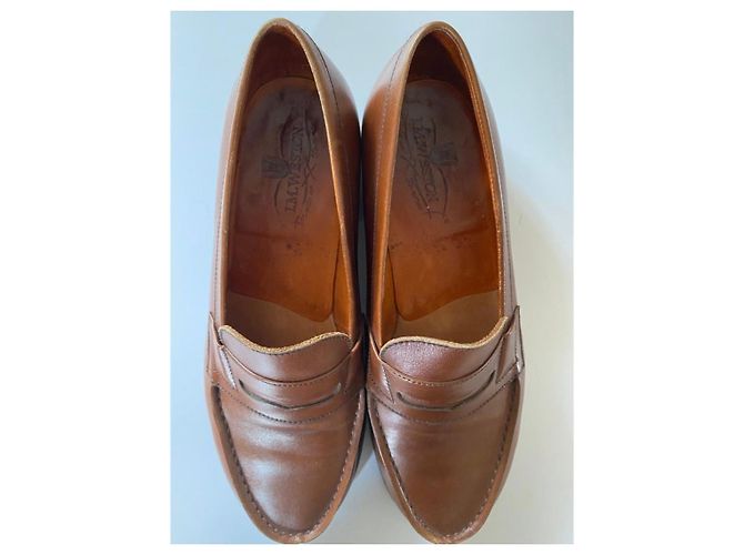 J.M. Weston brown leather loafers - view 4