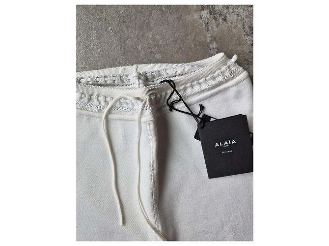 Leggings Alaïa Les Éditions de malla de encaje blanca Blanco - vista 2