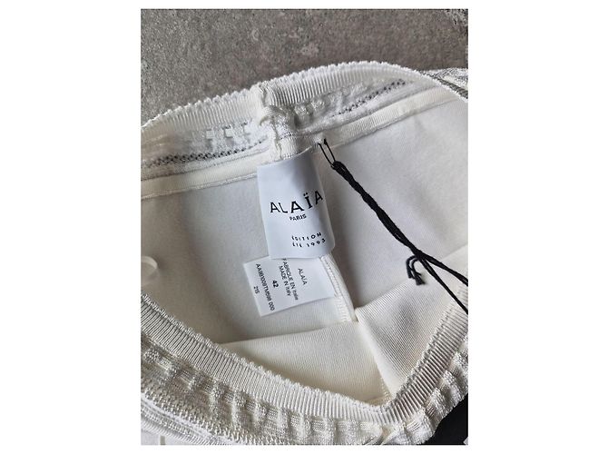 Leggings Alaïa Les Éditions de malla de encaje blanca Blanco - vista 4