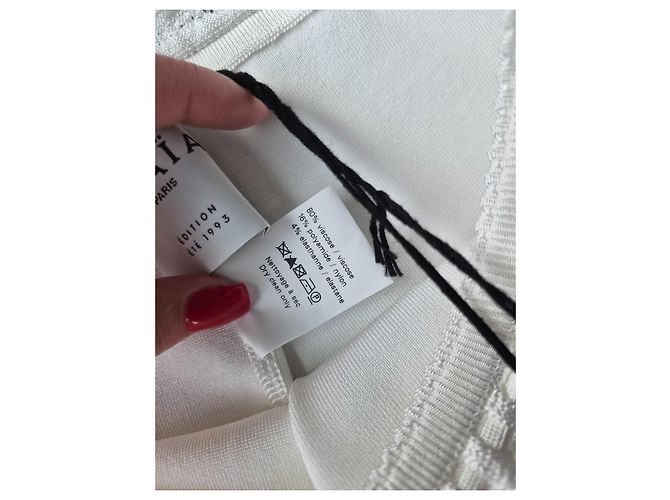 Leggings Alaïa Les Éditions de malla de encaje blanca Blanco - vista 5