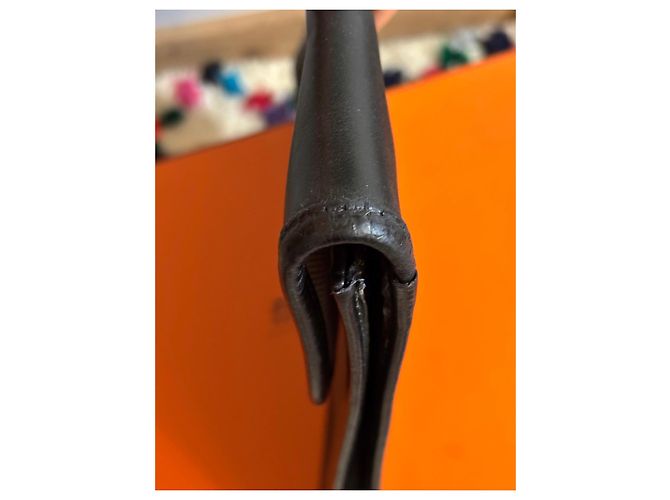 Jige Pochette Hermès en cuir noir - vue 11
