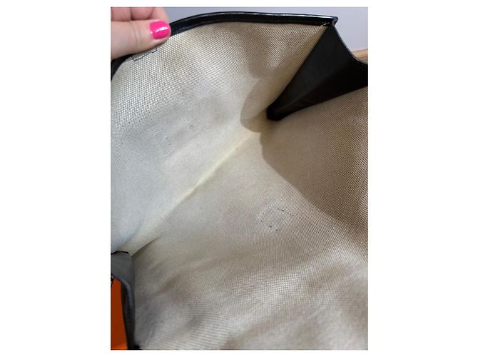 Jige Pochette Hermès en cuir noir - vue 4