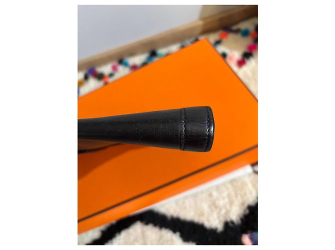 Jige Pochette Hermès en cuir noir - vue 8