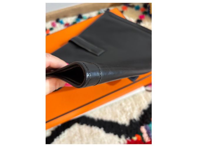 Jige Pochette Hermès en cuir noir - vue 9