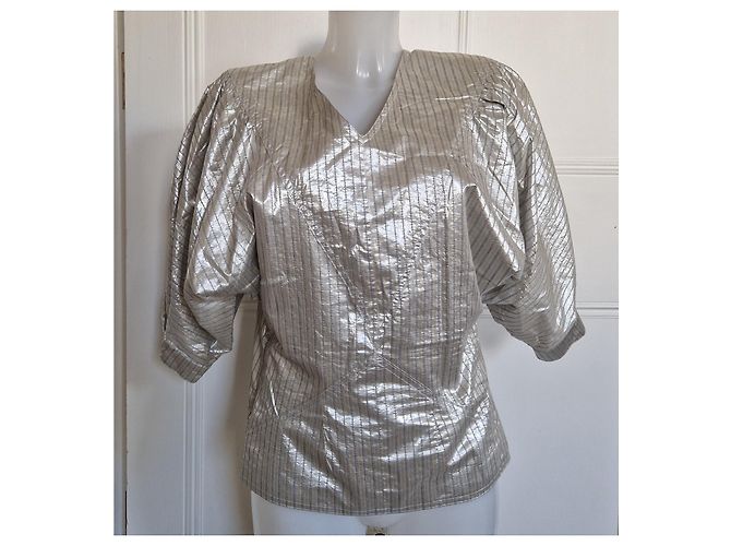 Top Isabel Marant Rolna Argento - vista 2