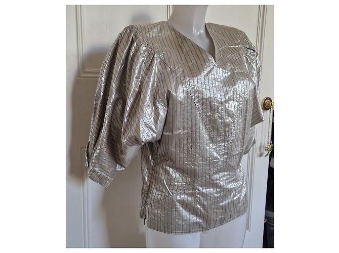 Top Isabel Marant Rolna Argento - vista 3
