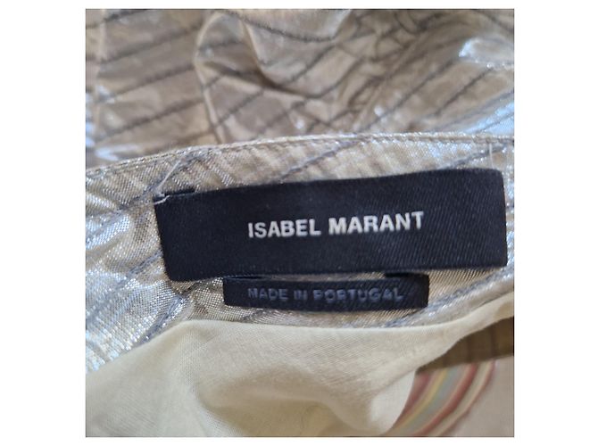 Top Isabel Marant Rolna Argento - vista 5