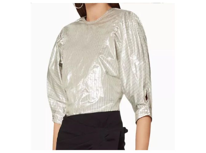 Top Isabel Marant Rolna Argento - vista 7