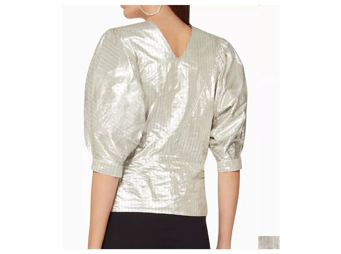 Top Isabel Marant Rolna Argento - vista 8