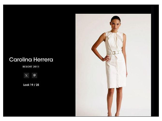 Vestido blanco sin mangas Carolina Herrera con volantes - vista 8