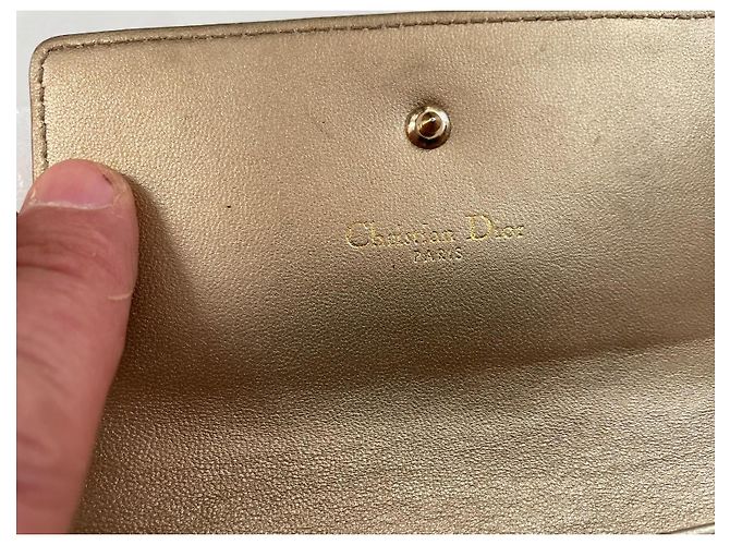 Dior Diorama Leder Geldbörse in Platin Golden - Ansicht 10