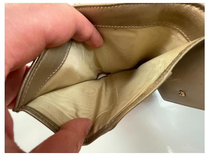 Dior Diorama Leder Geldbörse in Platin Golden - Ansicht 11