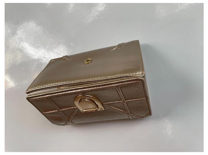 Dior Diorama Leder Geldbörse in Platin Golden - Ansicht 6