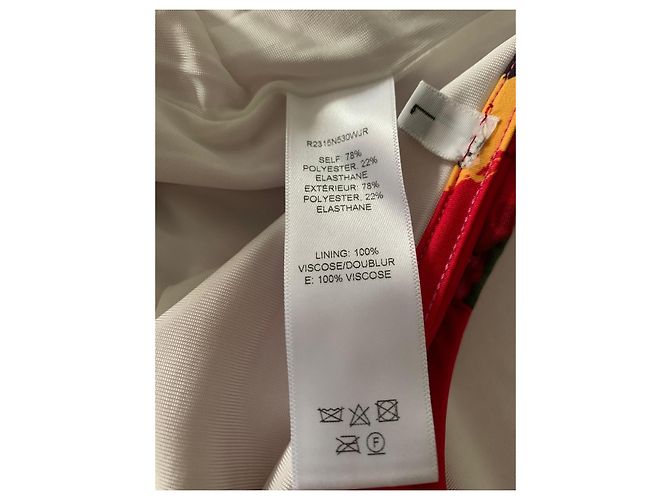 Carolina Herrera Strickkleid mit Mohnblumen-Print Pink Rot Mehrfarben - Ansicht 5