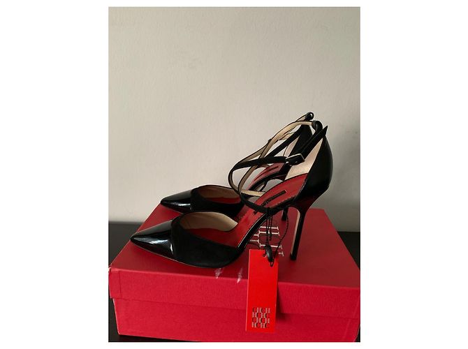 Décolleté Carolina Herrera vernice e camoscio nere Nero - vista 4