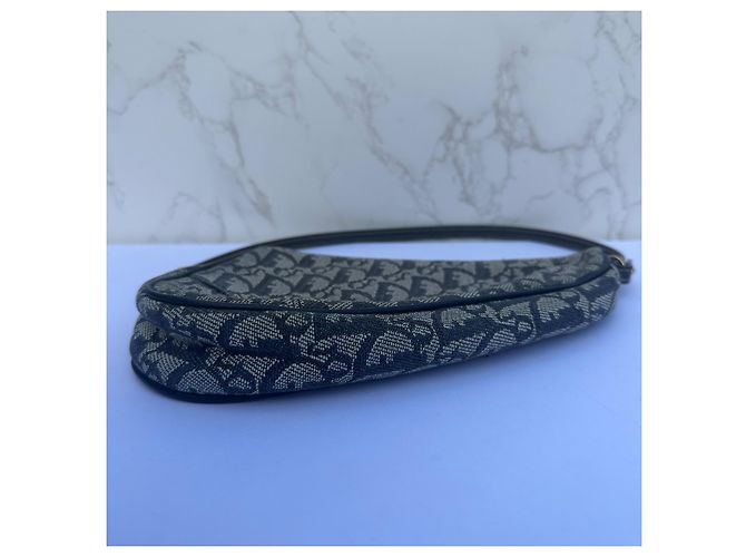 Christian Dior Trotter Diorissimo Saddle Pochette Azul Monograma - vista 10