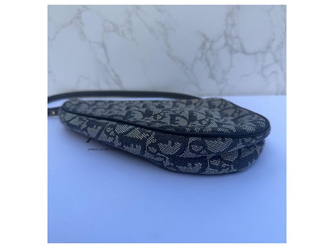 Christian Dior Trotter Diorissimo Saddle Pochette Azul Monograma - vista 11