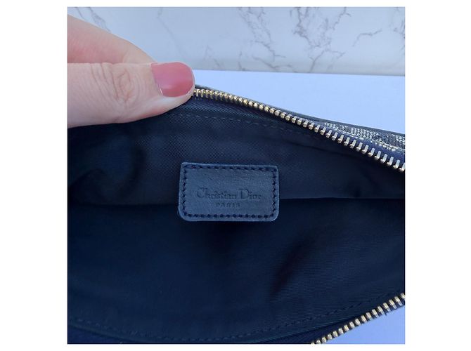 Christian Dior Trotter Diorissimo Saddle Pochette Azul Monograma - vista 13