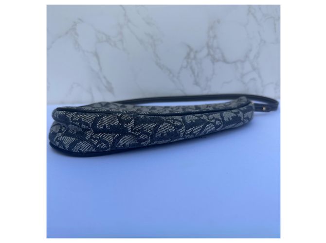 Christian Dior Trotter Diorissimo Saddle Pochette Azul Monograma - vista 6