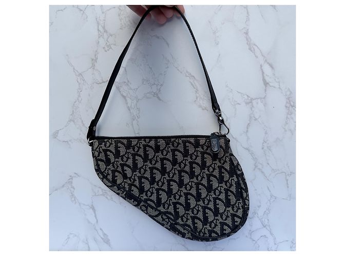 Christian Dior Trotter Borsa Saddle Monogram Monogramma - vista 15