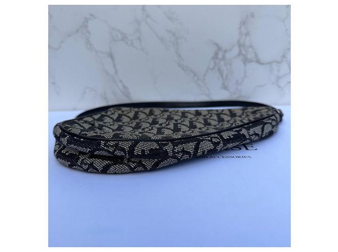 Christian Dior Trotter Borsa Saddle Monogram Monogramma - vista 9