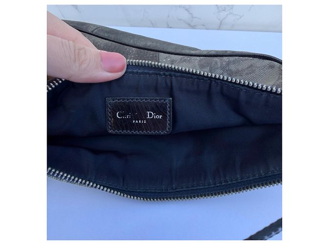 Christian Dior Saddle Bag Denim Patchwork Blau - Ansicht 16