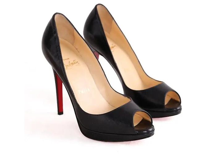 Décolleté Christian Louboutin in pelle nera taglia 36 Nero - vista 3