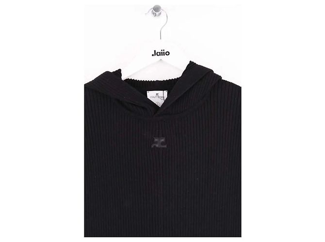 Courreges Camisola Courrèges preta em viscose Preto - vista 2