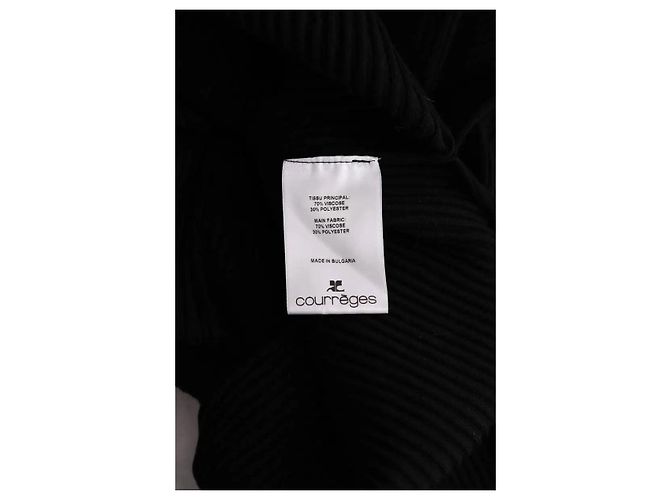 Courreges Camisola Courrèges preta em viscose Preto - vista 6
