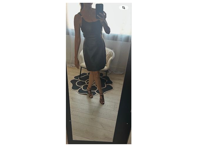 Medusa Versace Lederkleid Schwarz - Ansicht 13