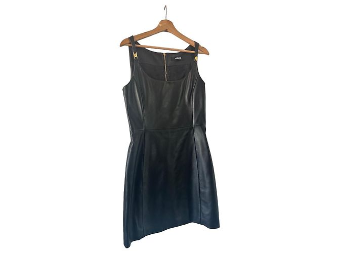 Medusa Versace Lederkleid Schwarz - Ansicht 2