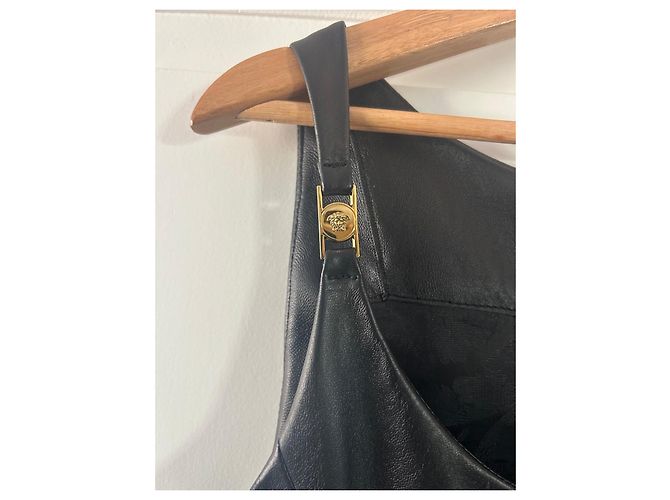 Medusa Versace Lederkleid Schwarz - Ansicht 4