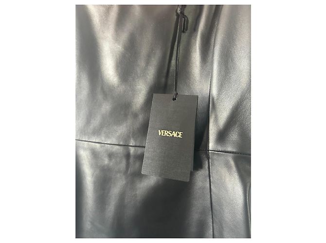 Medusa Versace Lederkleid Schwarz - Ansicht 5